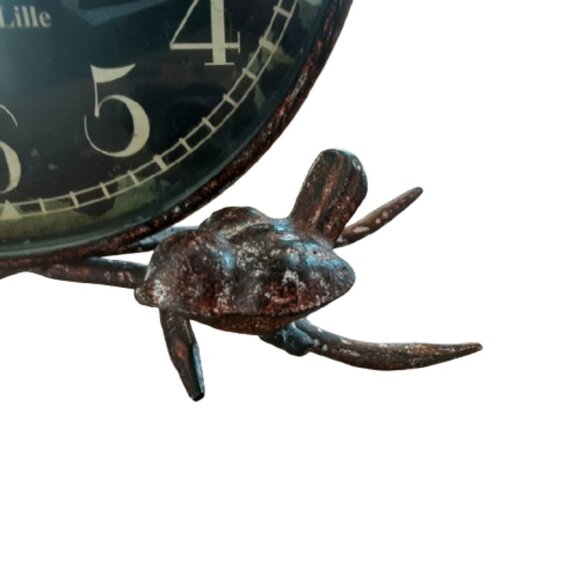 Antique Style Rustic Cottage Mantle Table Clock. Bird - Picture 3 of 7